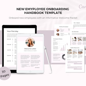Employee Welcome Package Template, New Employee Onboarding, Employee Handbook Template Canva, New Employee Document, New Employee Welcome