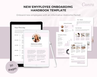 Employee Welcome Package Template, New Employee Onboarding, Employee Handbook Template Canva, New Employee Document, New Employee Welcome