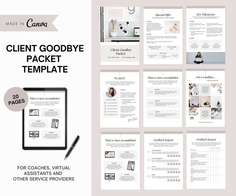 Client Goodbye Packet Template for Canva  Client Offboarding image 1