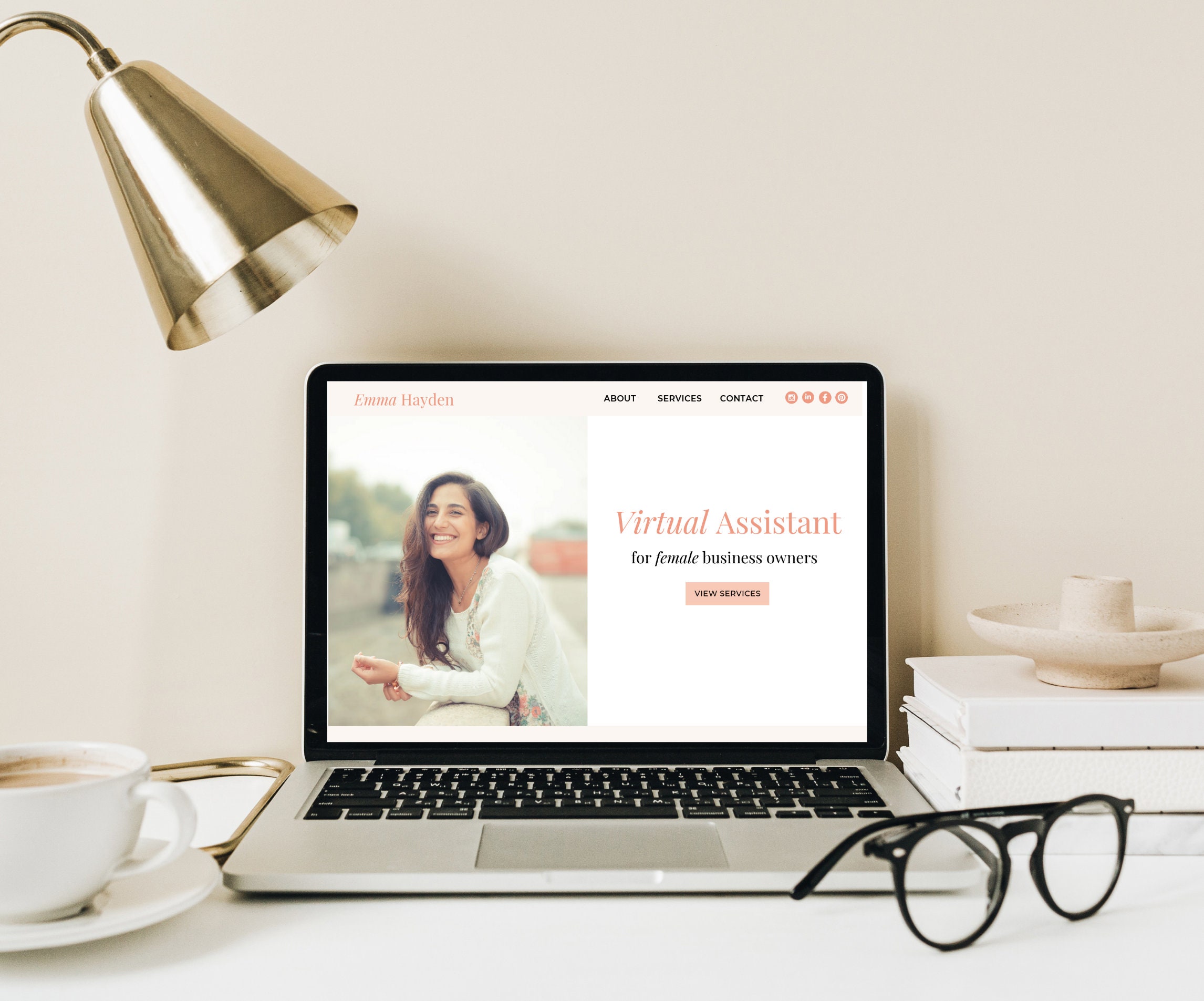 Website Template Virtual Assistant | Canva Website Template Service ...