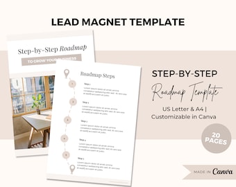 Lead Magnet Template Canva, Freebie Template, Step-by-Step Roadmap, for Coaches & Course Creators, Workbook Template, Editable Guide