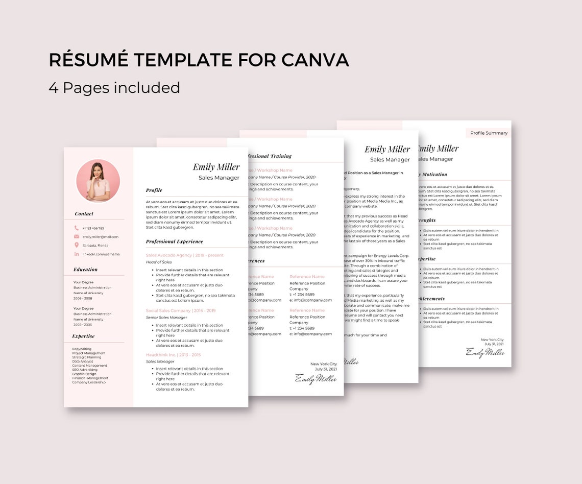 Creative Resume Template With Photo | Modern Resume Template | Cover ...