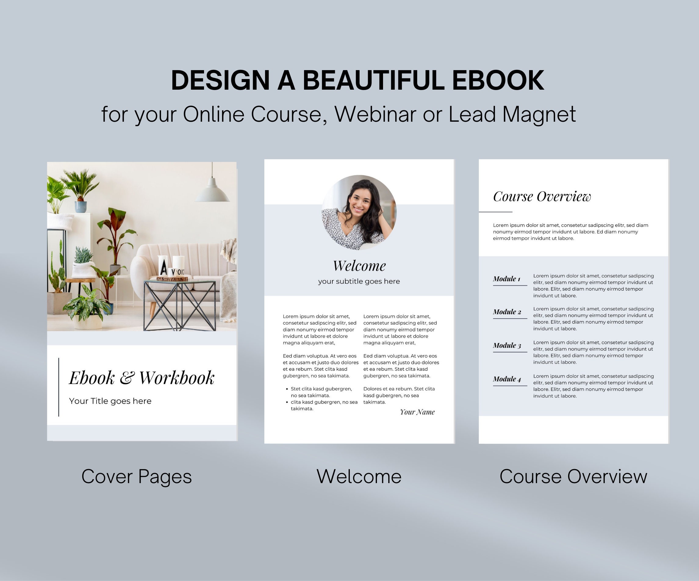 E-book Template Canva Ebook Template for Course Creators Webinar ...
