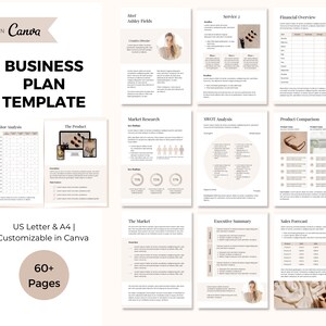 Business Plan Template, Canva Business Plan Template, Printable Business Plan Template, Online Business Plan, Small Business Owner Template