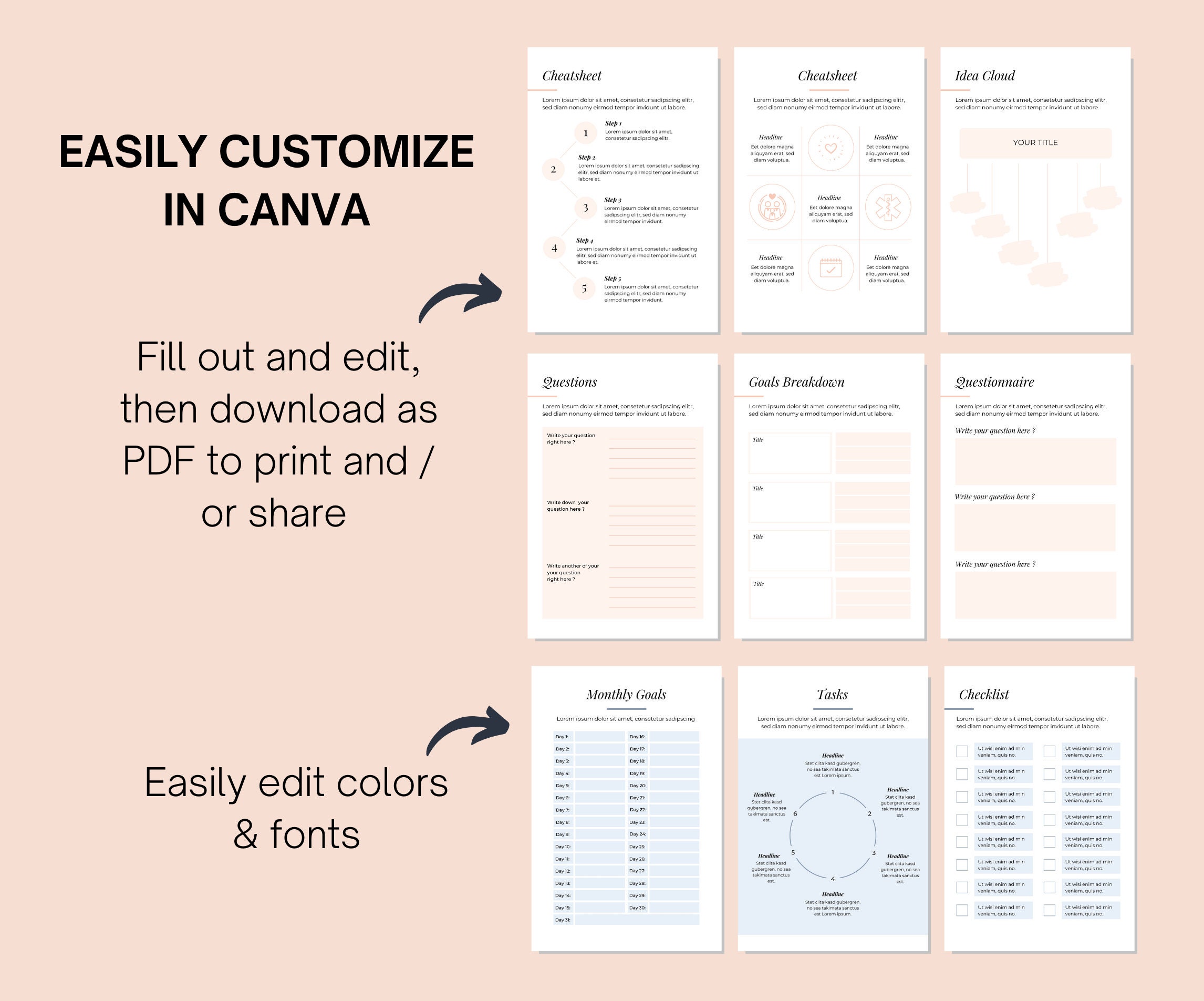 Clienteling Worksheet Client Worksheet Templates | Client Intake Forms | Canva Worksheet ...
