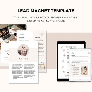 Lead Magnet Template Canva, Editable Freebie Template, Step-by-step ...