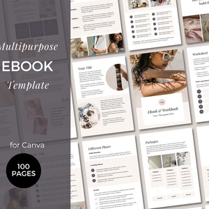 Small Business Ebook Template Canva, Multipurpose Ebook Template, Lead Magnet Template, Workbook Template, Ebook Template Coach, Course Book