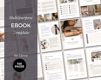 Small Business Ebook Template Canva, Multipurpose Ebook Template, Lead Magnet Template, Workbook Template, Ebook Template Coach, Course Book