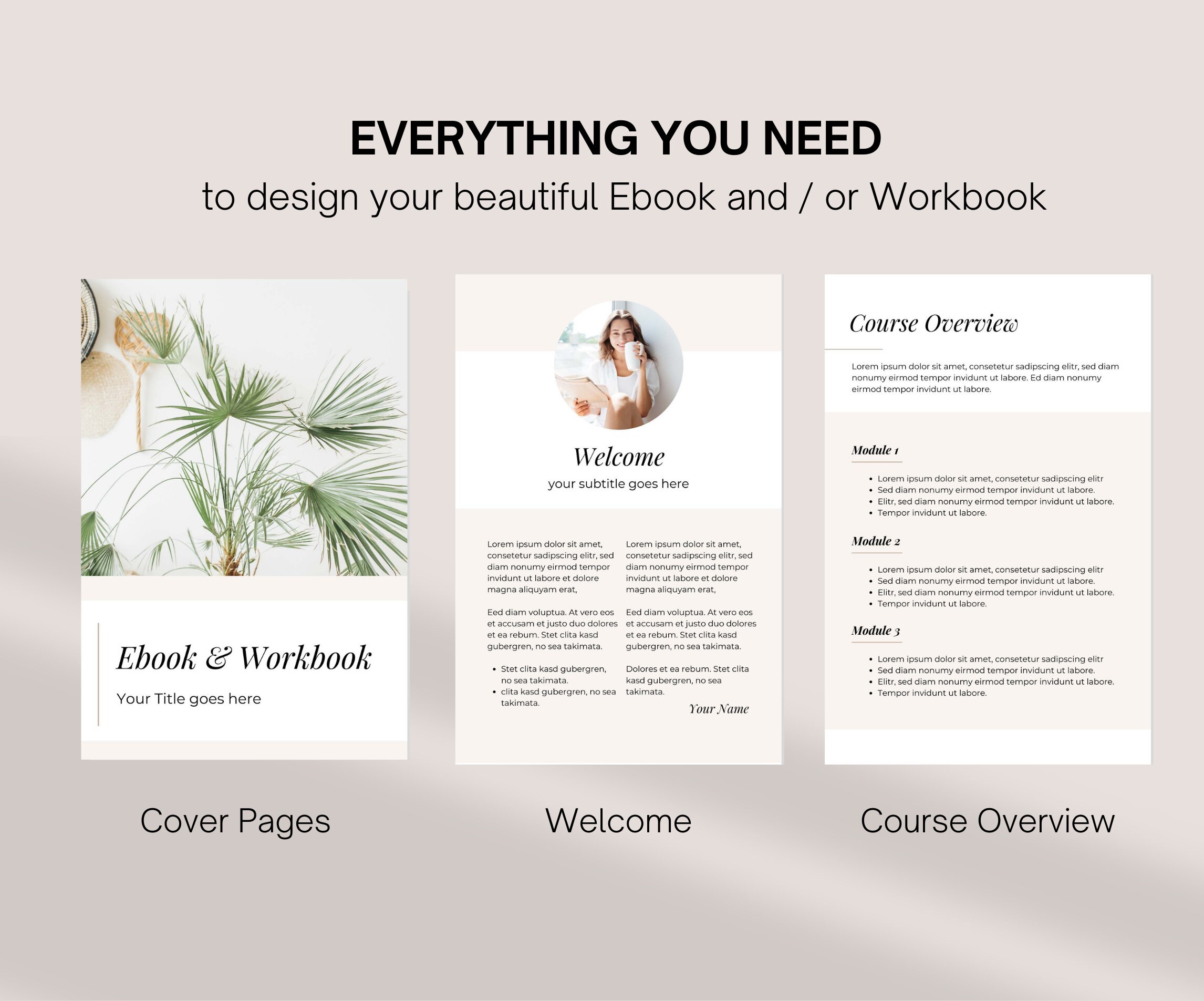 Ebook Template for Canva | Workbook Template Canva | Editable Canva ...