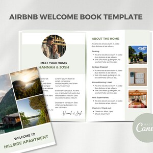 Welcome Book Airbnb, Host Welcome Packet, Airbnb Welcome Book Template Canva, Airbnb Guidebook, VRBO Guest Book, Vacation Rental Guest Book