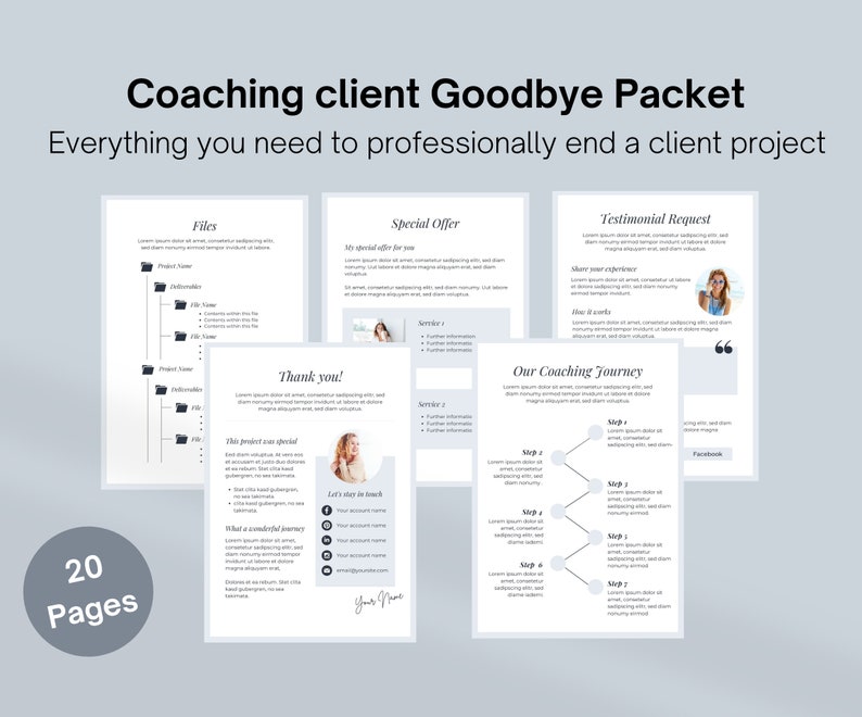 Coaching Templates Canva Bundle Coaching Client Onboarding Etsy