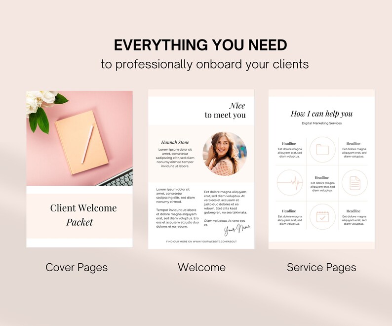 Client Welcome Package Template for Canva New Client Welcome - Etsy