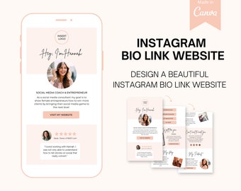 Instagram Landing Page | Canva Template | Instagram Link In Bio Page | Instagram Website | No Website required