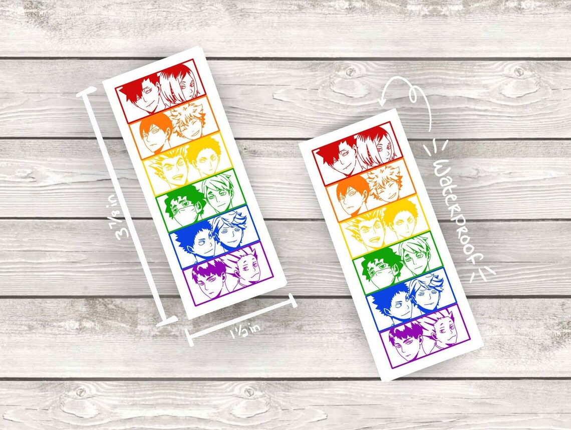 Haikyuu Pride Waterproof Sticker For Hydroflask Laptop Etc Etsy