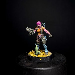 Human Colonial Marine PFC Dallas Hallman || Propainted Cyberpunk Papsikel Miniatures || 32mm Figure