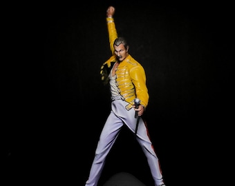 Freddie Mercury and Queen at Wembley / 15 cm (6&quot;) Handpainted Figure
