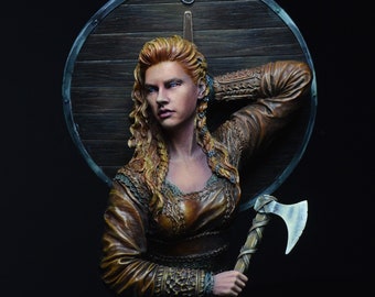 Lagertha Bust 10cm (4") Handpainted / Vikings / Shieldmaiden