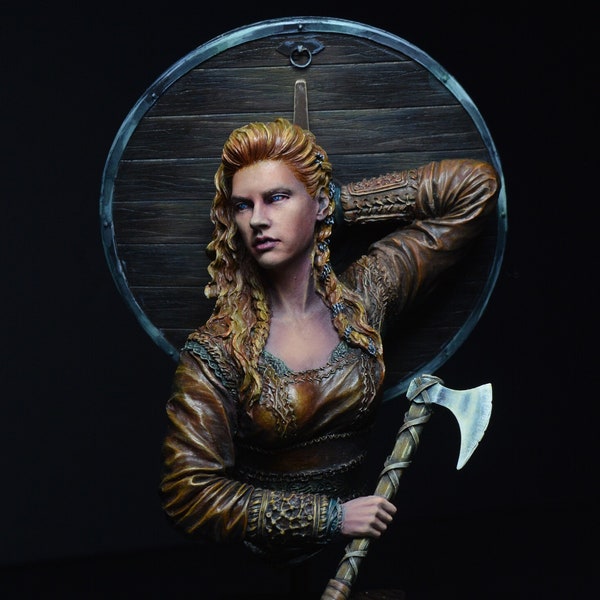 Lagertha Bust 10cm (4") Handpainted / Vikings / Shieldmaiden