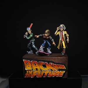 Back To The Future Handpainted Figures || Marty Mcfly || Emmet Brown || Biff Tannen