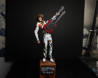 Jimmy Page With Poppy Suit || 15cm (6,5') Handpainted || Led