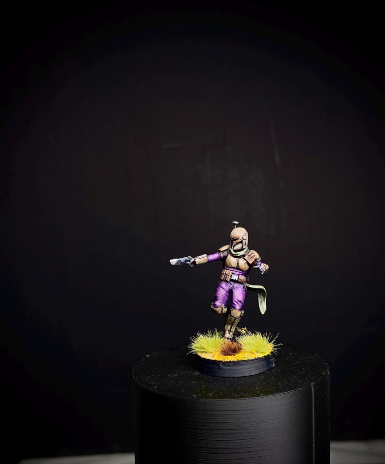 Anpassad kvinnlig Mandalorian Mini (med jetpack-alternativ) || 32 mm figur bild 3