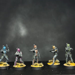 Clan Wren Mandalorian Clan Handpainted Legion Figures Set || 32mm 5 pieces Star Wars Custom