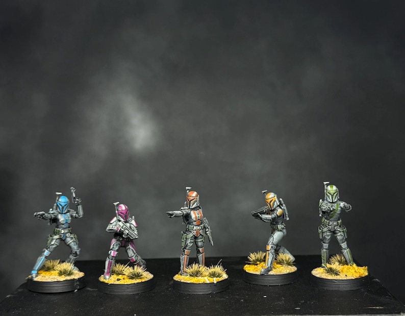 Clan Wren Mandalorian Clan Handpainted Legion Figures Set || 32mm 5 pieces Star Wars Custom