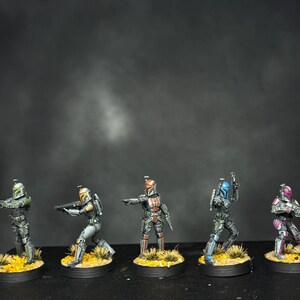 Clan Wren Mandalorian Clan Handpainted Legion Figures Set || 32mm 5 pieces Star Wars image 2