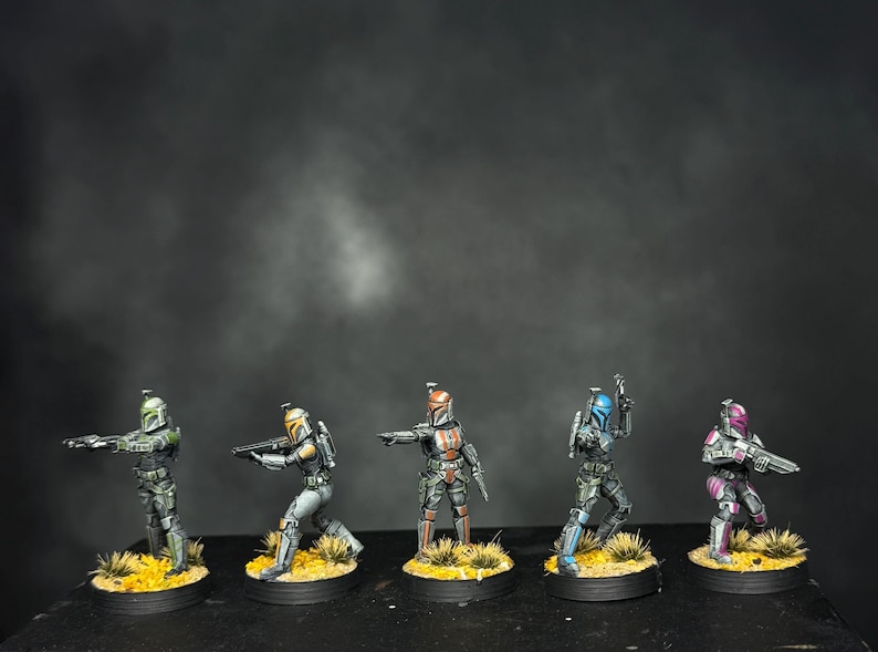 Clan Wren Mandalorian Clan Handpainted Legion Figures Set || 32mm 5 pieces Star Wars image 2