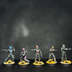 Clan Wren Mandalorian Clan Handpainted Legion Figures Set || 32mm 5 pieces Star Wars image 3