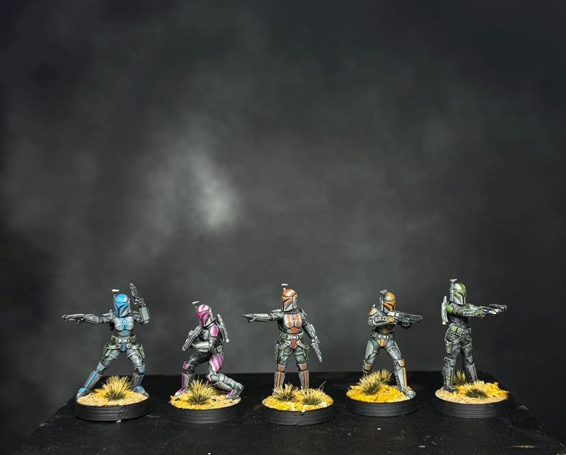 Clan Wren Mandalorian Clan Handpainted Legion Figures Set || 32mm 5 pieces Star Wars image 3