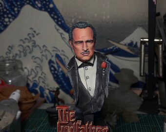 Godfather Handpainted Bust || 12 cm (4,8&quot;) & 28cm (11”) Vito Carleone