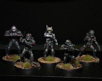 Bad Batch Legion Star Wars Miniatures || 32 mm Handmålade