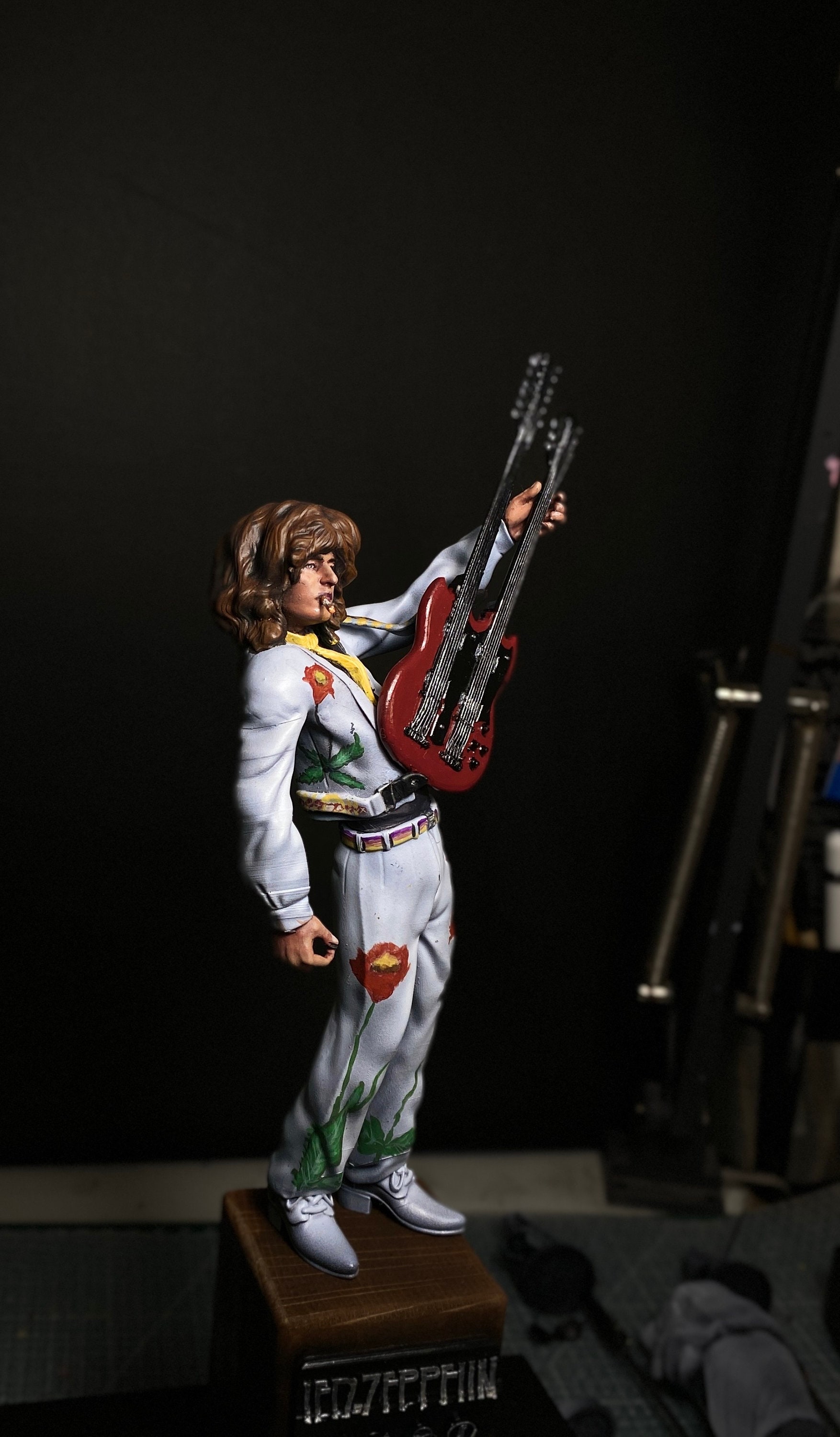JIMMY PAGE Led Zeppelin Action Figure Guitar Amp ZOSO - NIB