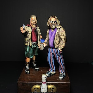 Big Lebowski Figure Handpainted || Dude and Walter Sobchek || 70mm Resin Figures