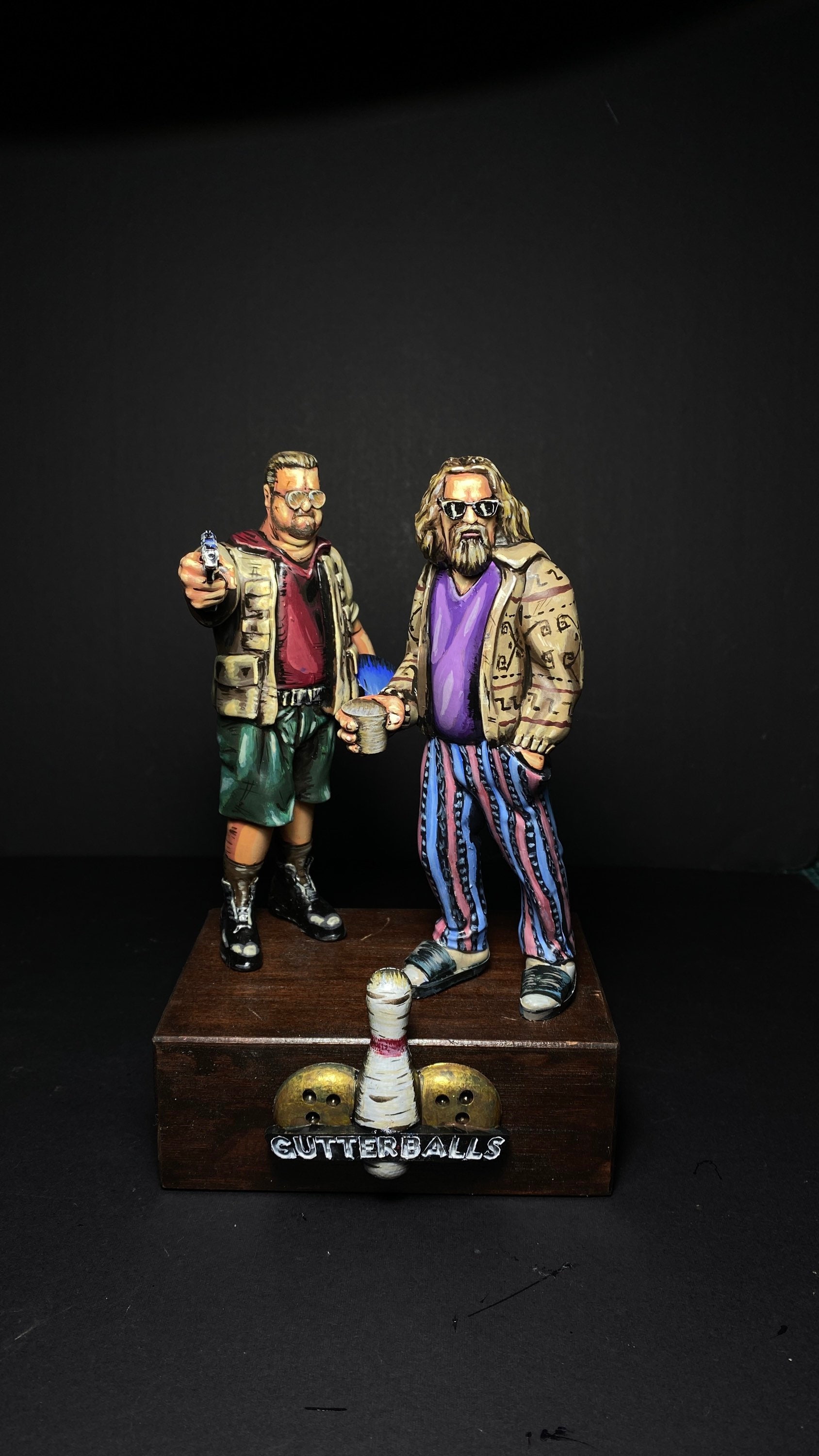 Big Lebowski Figure Handpainted || Dude and Walter Sobchek || 70mm Resin Figures