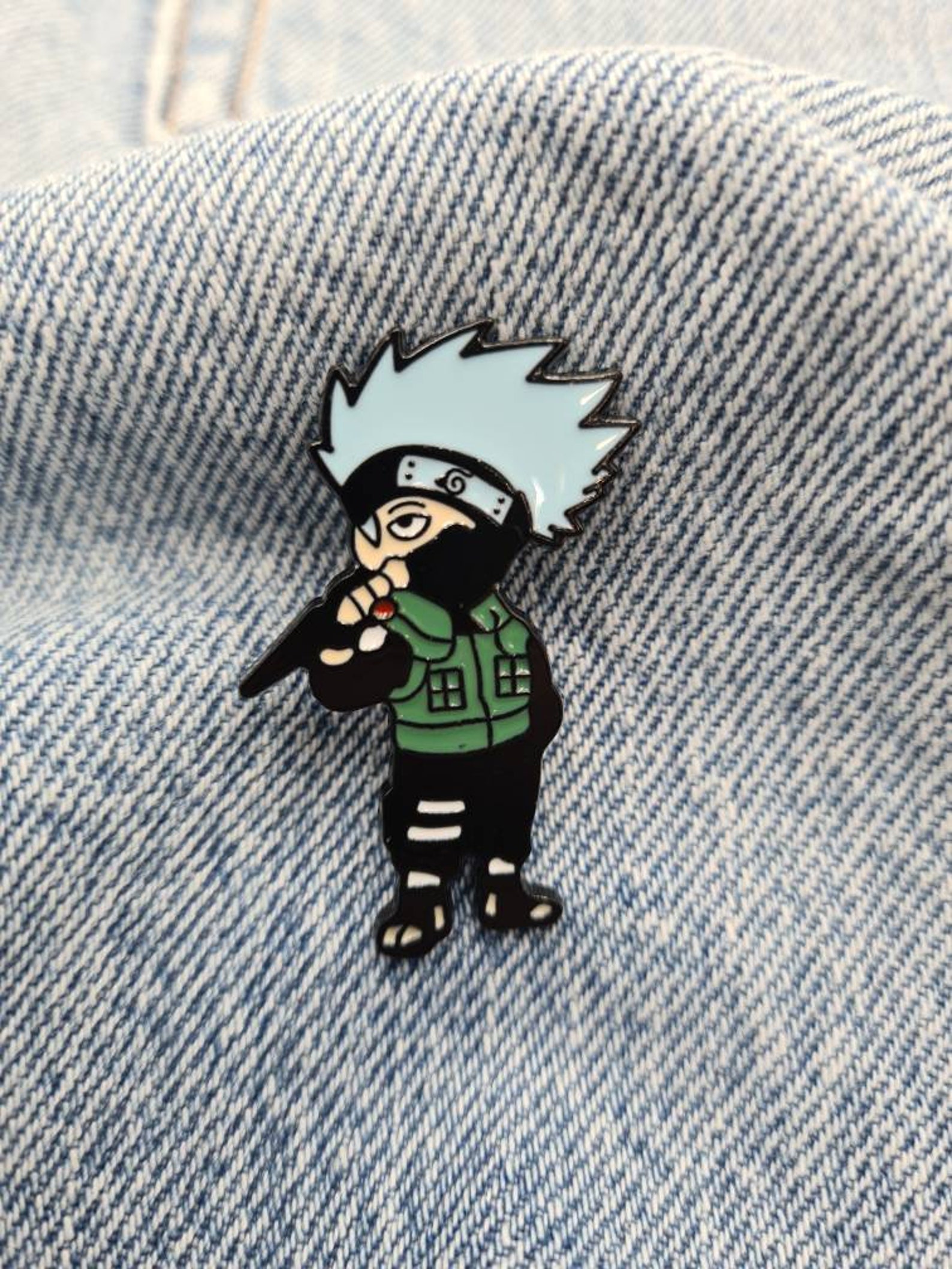 Naruto Kakashi enamel pin badge | Etsy