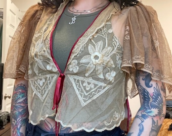 Antique Handmade Lace Jacket