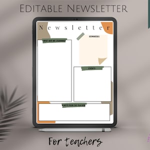 Editable Newsletter for Teachers || School Newsletter || Editable Text || Classroom Newsletter
