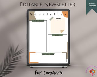 Boletín editable para profesores // Boletín escolar // Texto editable // Boletín del aula