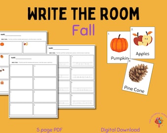 Fall Write The Room | Writing Centers | Kindergarten | 1st Grade | Autunm