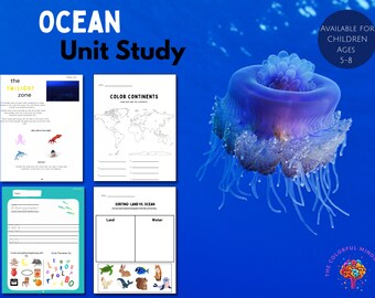 Estudio de la unidad oceánica, educación en el hogar, bajo el mar,