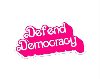 Matt bilmagnet för försvarsdemokrati, dekal med feministisk aktivism
