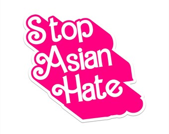 Stoppa asiatiskt hat bilmagnet, feministisk aktivism dekal
