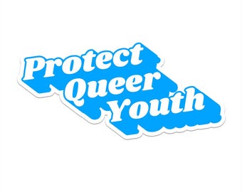 Protect Queer Youth Car Magnet, Feminist Bumper Sticker
