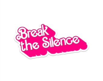Bryt tystnaden bilmagnet, feministisk aktivism dekal