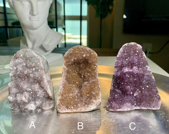 Top quality - rainbow amethyst tower from Uruguay / colorful amethyst druzy towers