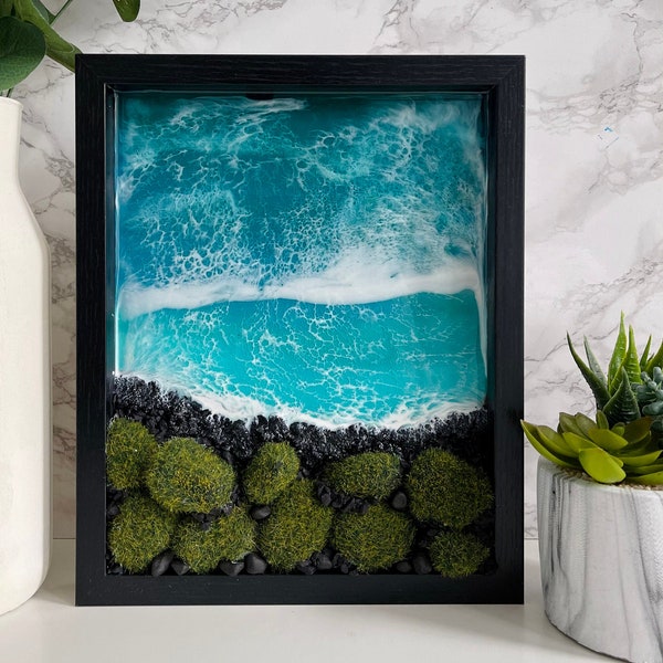 Ocean Resin Framed Art - Etsy