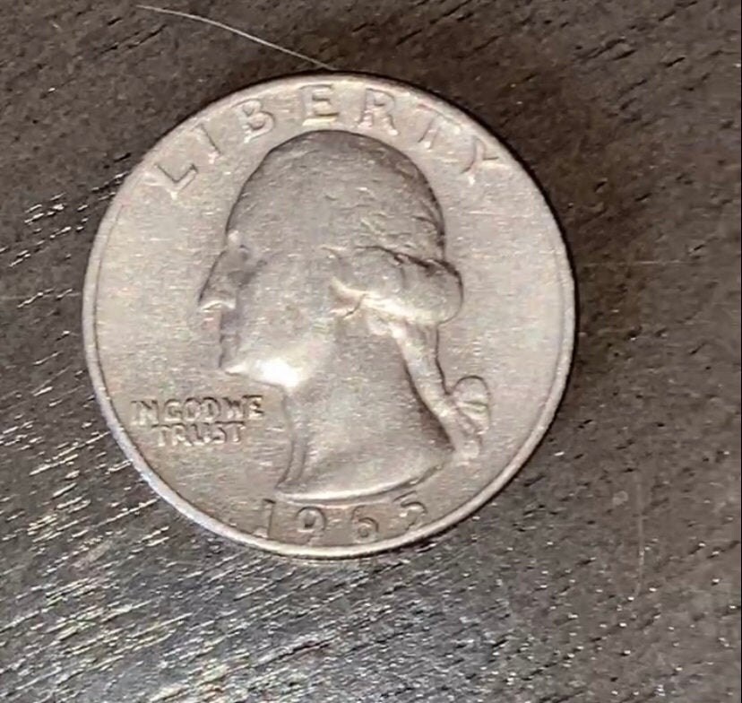 1965 Quarter 25 PRICE DROP No Mint Mark Very Rare Valuable Etsy
