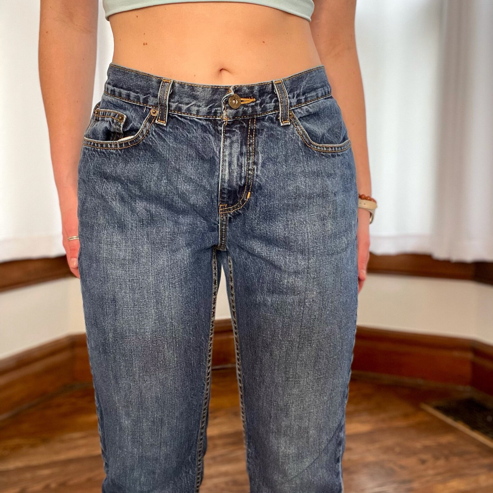 Vintage Straight Leg Jeans Etsy